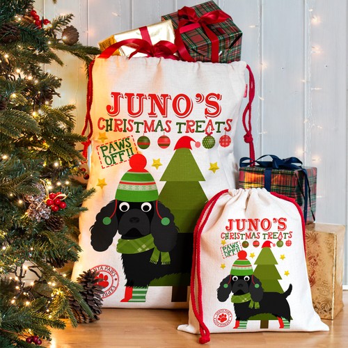 Cocker spaniel christmas sack - spaniel,