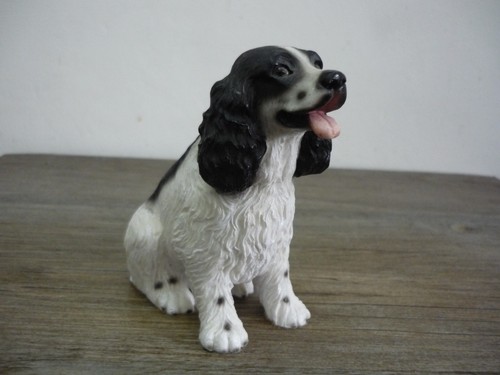 Vintage black white cocker - vintage,